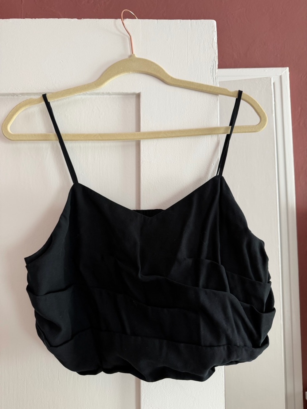 Black Tiered Spaghetti-Strap Camisole